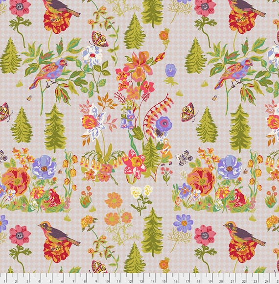 Nathalie Lete FQ or More Souvenir on My Way Flour Anna Maria Horner's  Conservatory Fabric 