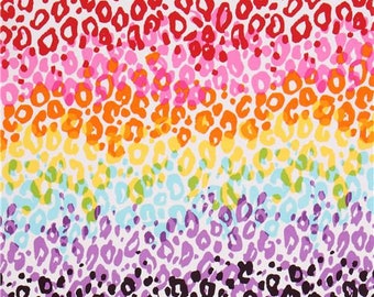 Rainbow Leopard 2/3 yard Alexander Henry fabric oop htf