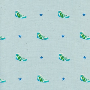 Kicks - FQ or more - Little Kicks aqua Melody Miller Cotton + Steel RJR Fabrics oop htf