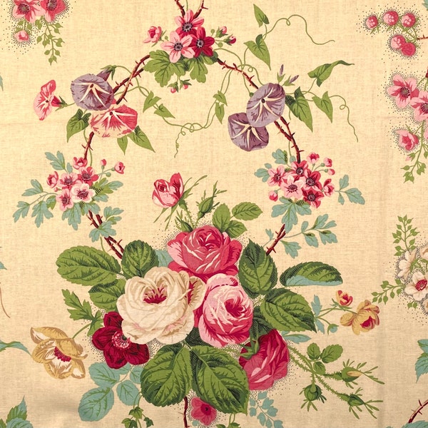 Amelie Collection FQ or two Bramble Floral pale yellow Anna Griffin Windham fabrics Please Read