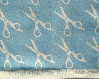 MoMo Wonderland Snip Snip Sky blue moda fabrics FQ or more