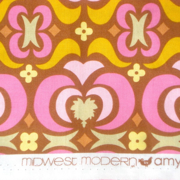 Amy Butler Midwest Modern FQ or more Garden Maze brown Rowan fabrics oop htf