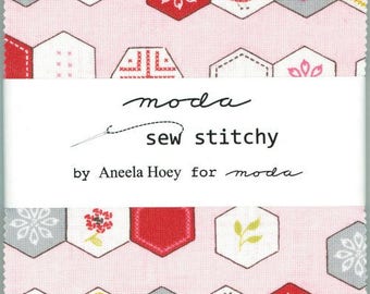 Sew Stitchy charm pack Aneela Hoey moda fabrics OOP HTF