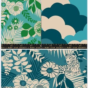 Reverie - 3 FQ - Léopards nuages - Melody Miller Ruby Star Society oop htf