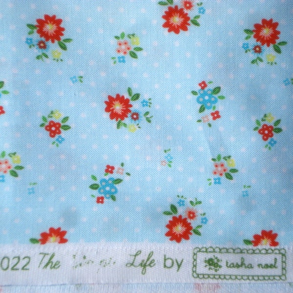 The Simple Life Tasha Noel Riley Blake fabric small blue floral Long Quarter Yard