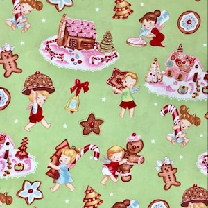 Tissu Alexander Henry FQ ou plus, Angel Cakes, 2008 oop htf