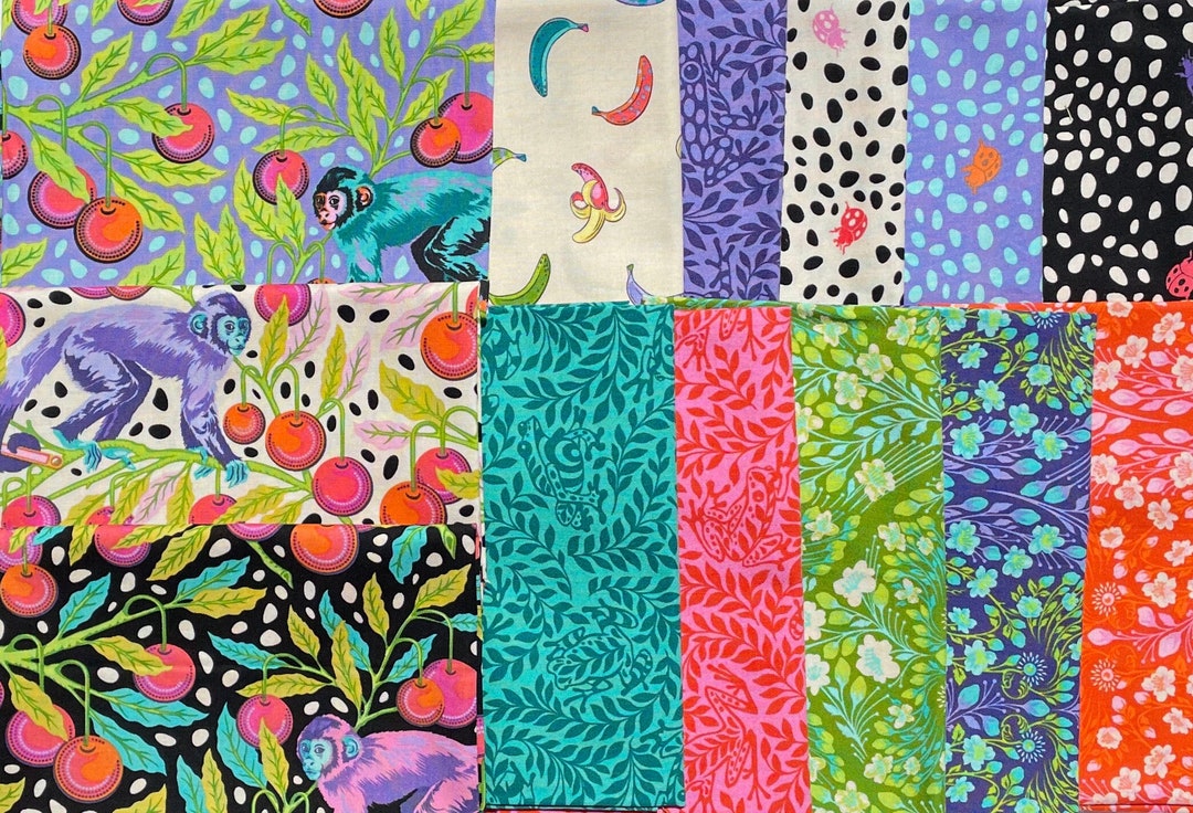 Tula Pink Monkey Wrench 13 FQ Set Free Spirit Fabric OOP HTF Etsy