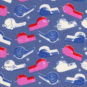 Trinket Whistles blue - FQ or more - Melody Miller Cotton + Steel RJR Fabrics