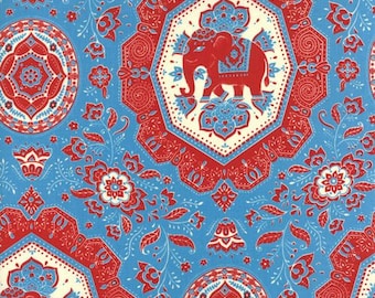 Trade Winds Jaipur red/blue Lily Ashbury moda fabric FQ or more