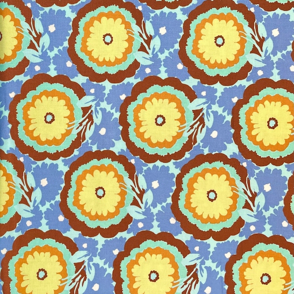 Soul Blossoms Amy Butler fabric FQ or more Buttercup cyan oop htf