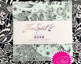 Tula Pink Linework Five-inch Charm Pack Free Spirit fabrics OOP HTF