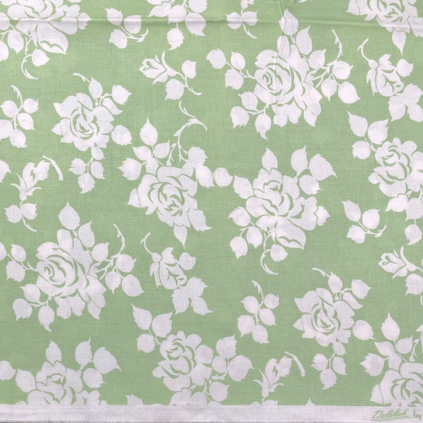 Delilah Tanya Whelan FQ or more Rosie green white Free Spirit fabrics oop htf