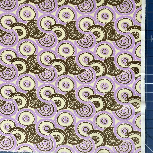 Amy Butler FQ  Ginger Bliss Market Umbrellas brown lavender oop htf fabric D979-302