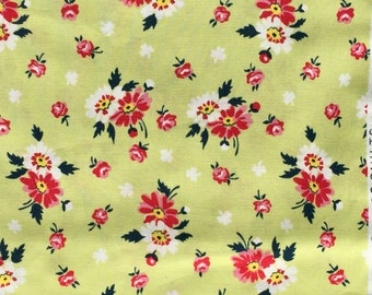 SALE : Sweet Ruby DS Quilts Denyse Schmidt floral pale green FQ or more