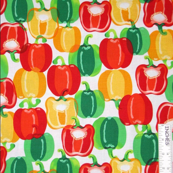 Bell Peppers FQ or more Maria Kalinowski Toss and Serve Kanvas fabric