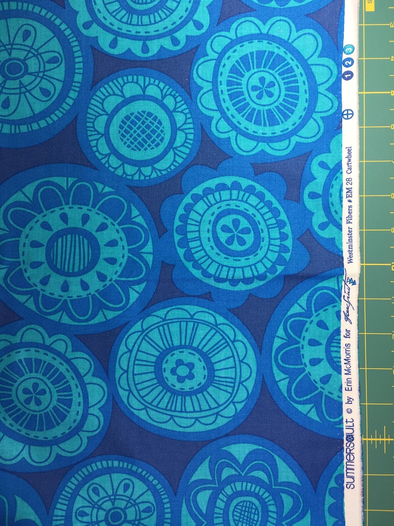 Summersault FQ or more Erin McMorris Cartwheel blue Free Spirit fabrics