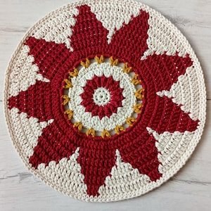 Autumn Crochet Round Placemat Pattern PDF | Fall Table Décor Crochet Tutorial | Instant Download