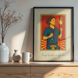 Aristotele - Stampa su tela o carta - Filosofia - Decorazione per la casa - Motivazionale - Ispirazionale - Citazione - Arte - Regalo