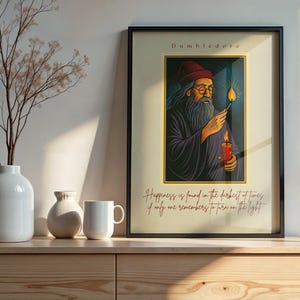 Silente - Stampa su tela o carta - Harry Potter - Decorazione per la casa - Motivazionale - Ispirazione - Citazione - Arte - Regalo