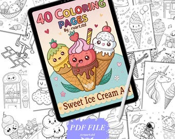 Ice Cream Coloring Pages: 40 Sweet Designs (PDF Download)