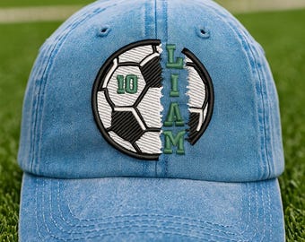 Personalized Soccer Embroidered Hat, Soccer Hat,Custom Name  Soccer Hat,custom Hat, Gift For Team, Team Outfit