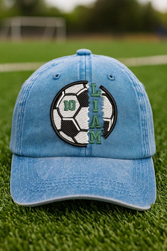 Personalized Soccer Embroidered Hat, Soccer Hat,Custom Name  Soccer Hat,custom Hat, Gift For Team, Team Outfit