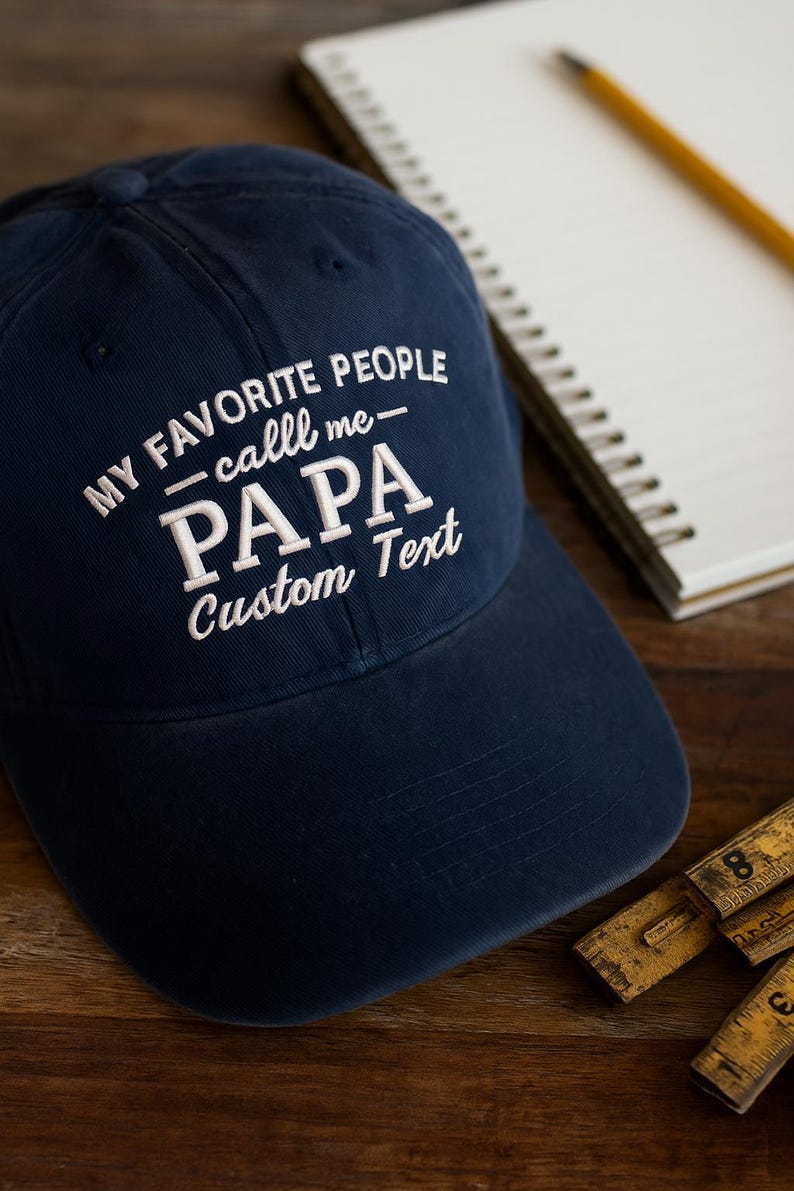 Personalized Embroidered Papa Hat - Custom Dad Gift - Etsy