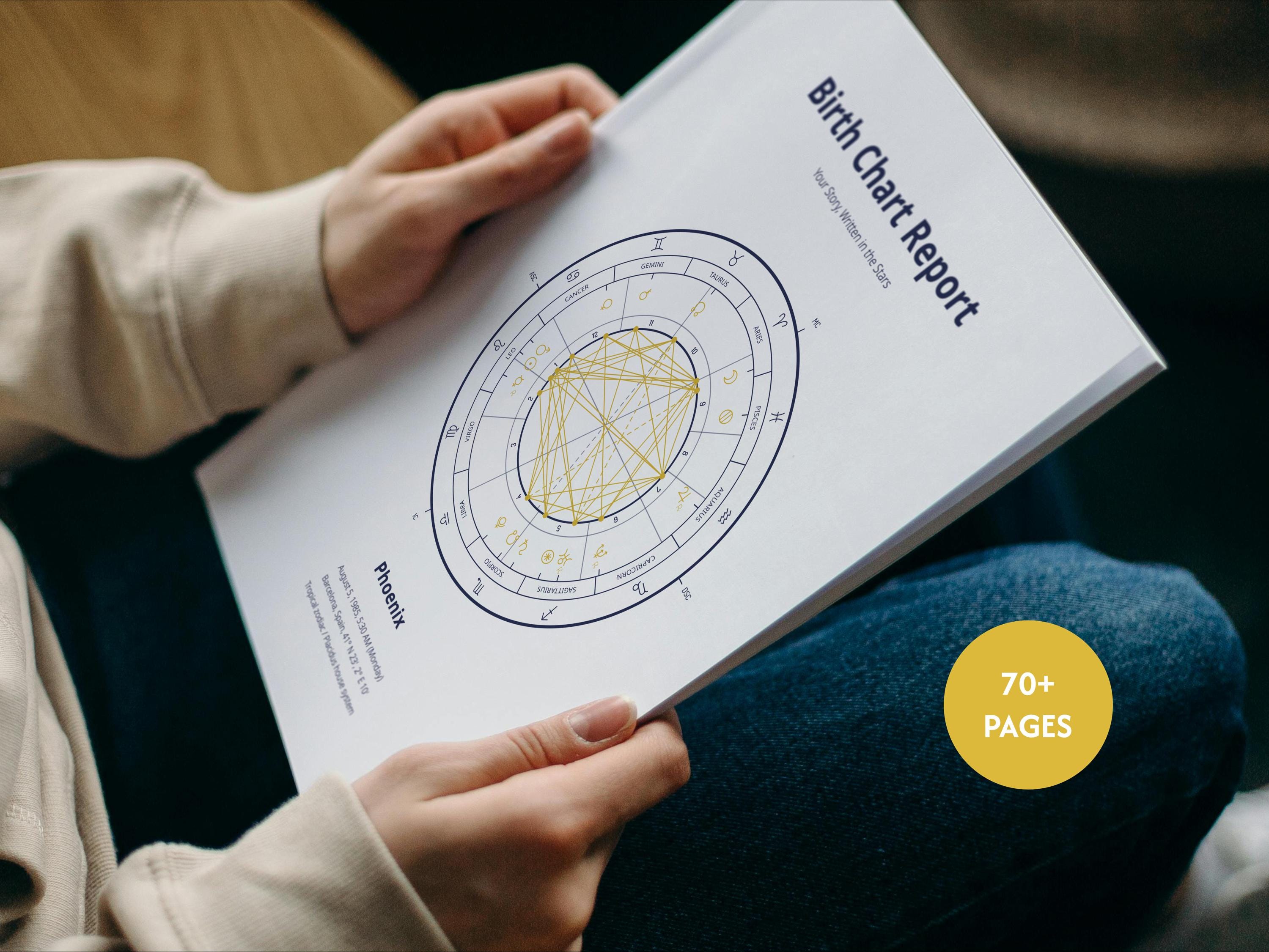 Natal Chart Reading PDF, Personalized Birth Chart Report 70+ Pages - Etsy
