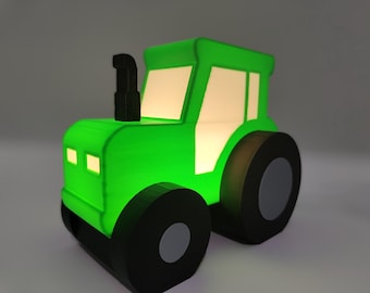 Farm Tractor LED Lamp | Kids Night Light | Nursery & Bedroom Decor