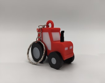 3D Printed Tractor Keychain – Mini Farm Vehicle Accessories for Kids, Farmers