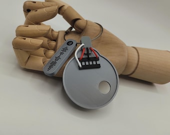 Raiders Hatch Key Keychain – 57mm Round Loop | Sci-Fi Inspired Gamer Gift | ARC Raiders