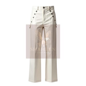 White Wide-Leg Trousers: High-Waisted Ivory Elegance