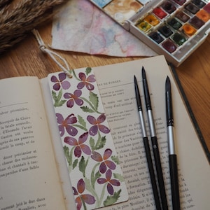 Marque pages peint à l’aquarelle, oeuvre originale
