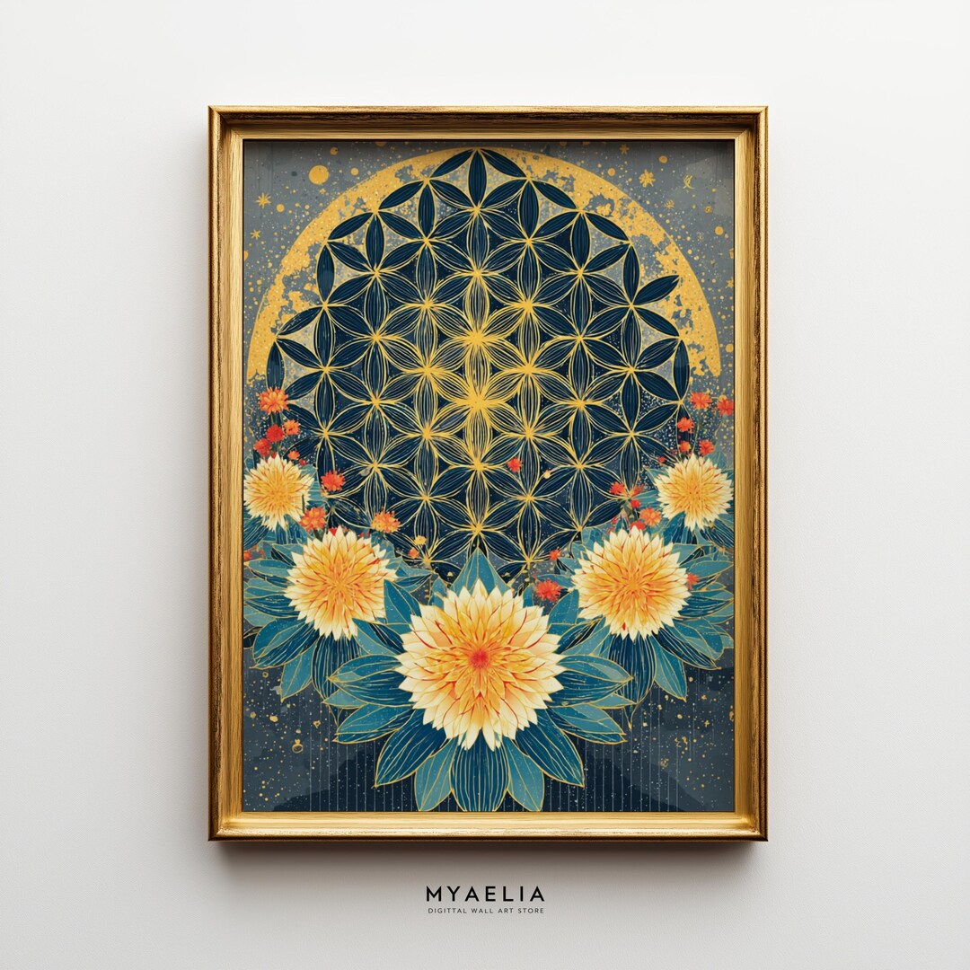 Flower of Life Poster: Sacred Geometry Mandala Art (digital Download - Etsy