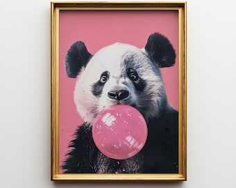 Panda Pop Art Poster - Modernes Wanddekor (Digitaler Download)