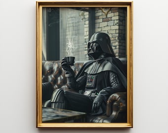 Darth Vader Coffee Break – Funny Star Wars Wall Art (Instant Download)