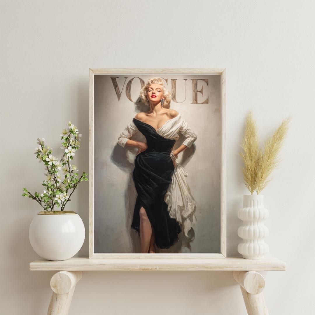 Marilyn Monroe Glamorous Print – Vintage Hollywood Wall Art - Etsy