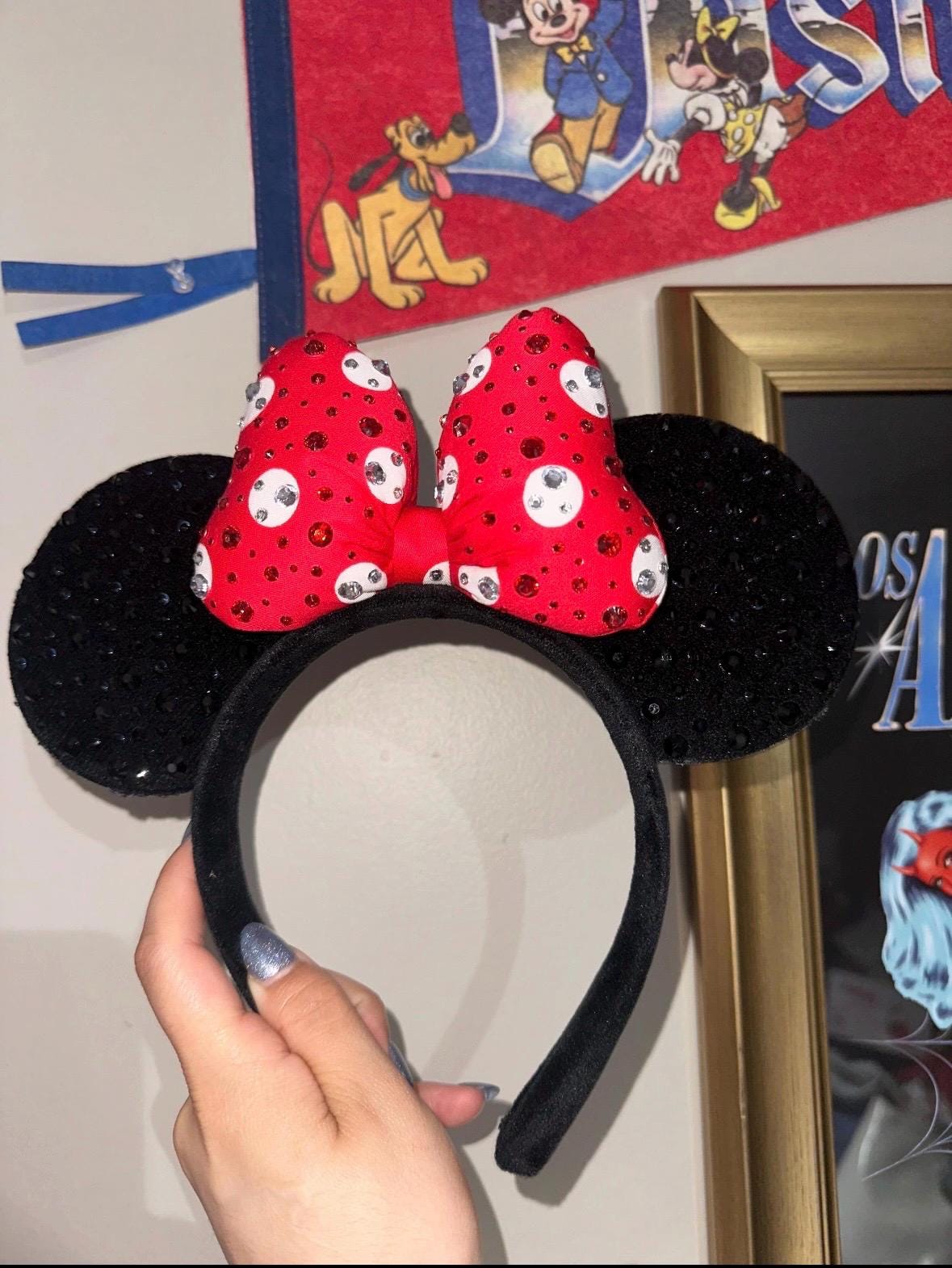 Red and Black Minnie Ears - Etsy display picture 1