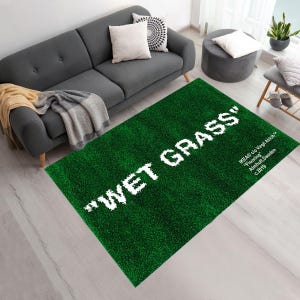 Wet Grass Rug,Green Rug,Grass Pattern Rug,Wet-Grass,Custom Rugs,Area Rugs,Home Decor Rug,Rugs for Living Room,Rugs for Bedroom,Aesthetic Rug