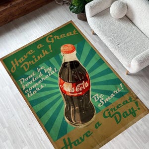 Coca Cola コカコーラ 企業 ビンテージ ラグ マット コカ・コーラ ヴィンテージラグ Coca Cola コカコーラ 企業
