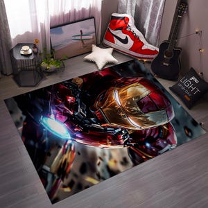 Ironman Rug,Marvel Rug,Superhero Rug,Nursery Rug,Boys Room Rug,Rugs for Living Room,Rugs for Bedroom,Aesthetic Rugs,Area Rugs,Custom Rugs