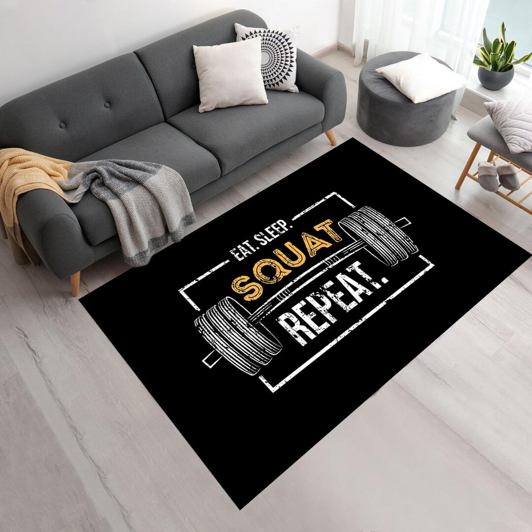 Squat Rug,dumbbell Rug,motivation Rug,gym Room Rug,gym Rug,iron Rug ...