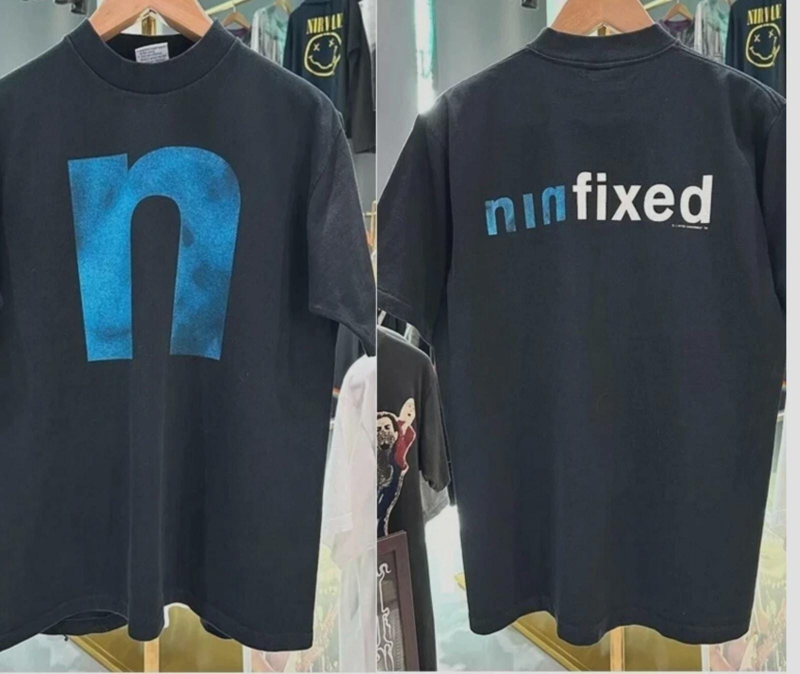 トップス NINE INCH NAILS ninfixed Nine Inch Nails Fixed Shirt - Etsy