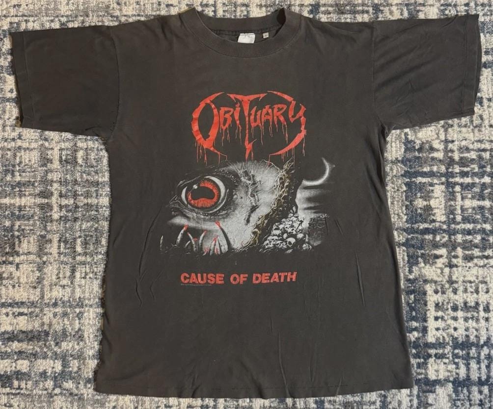 Fear of God ‘Obituary’ vintage Tシャツ Used Fear of God XL Obituary Vintage T-Shirt Maxfield