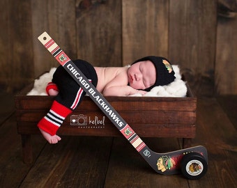 Baby hockey outfit, newborn photo prop, newborn hockey set