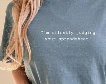 Excel T-shirt | Spreadsheet shirt | Funny Office Shirt |Typewriter Font