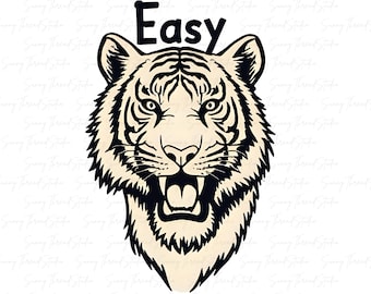Vintage Tiger PNG, Easy Tiger T-Shirt Design (Digital Download)