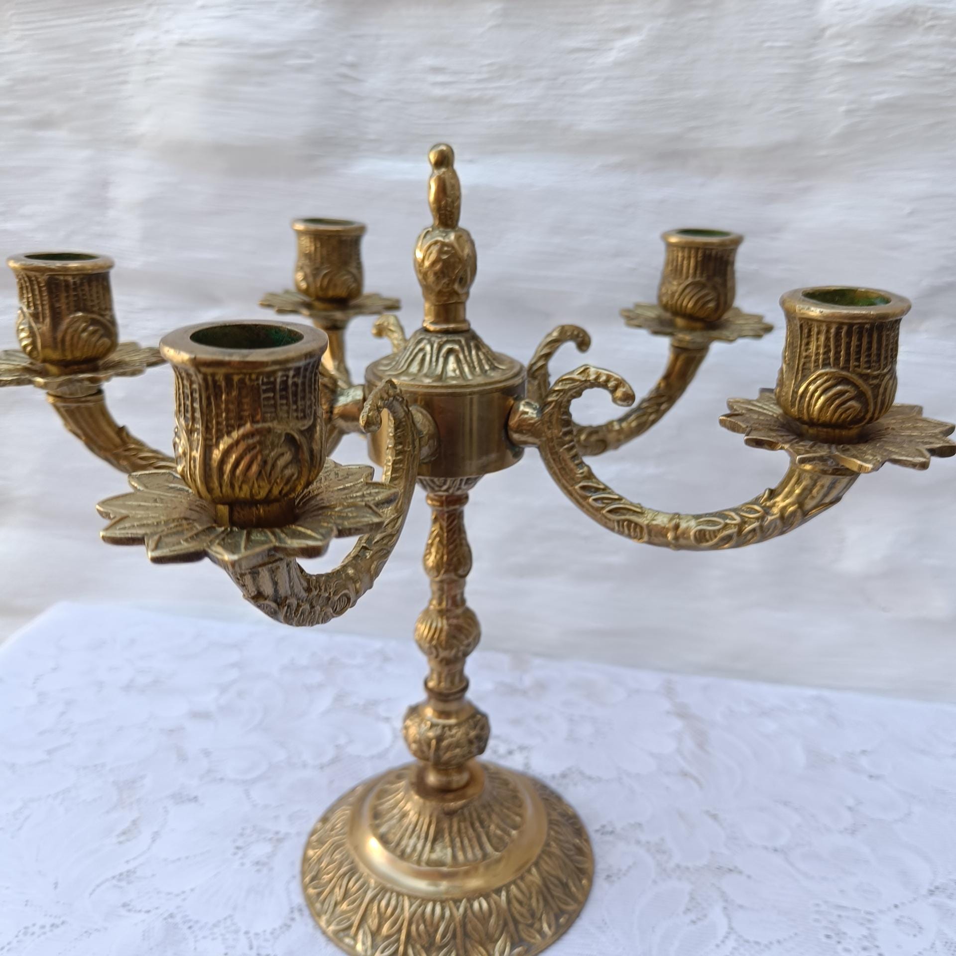 Mothinessto Bougeoirs Bougeoir En Métal Fin Et élégant, Bougeoir Doré Pour Décoration De Table