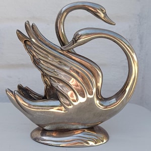 Porta tovaglioli/busta a forma di cigno in metallo argentato / Elegante decorazione per tavolo da pranzo/ingresso / Decorazione per la casa in stile cottage / Idea regalo unica per gli amanti degli uccelli