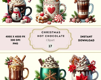 Christmas Hot Chocolate Clipart, Hot Cocoa Clipart PNG, Xmas Cocoa Clipart, Hot Chocolate Clipart, Christmas Hot Chocolate PNG, Free License